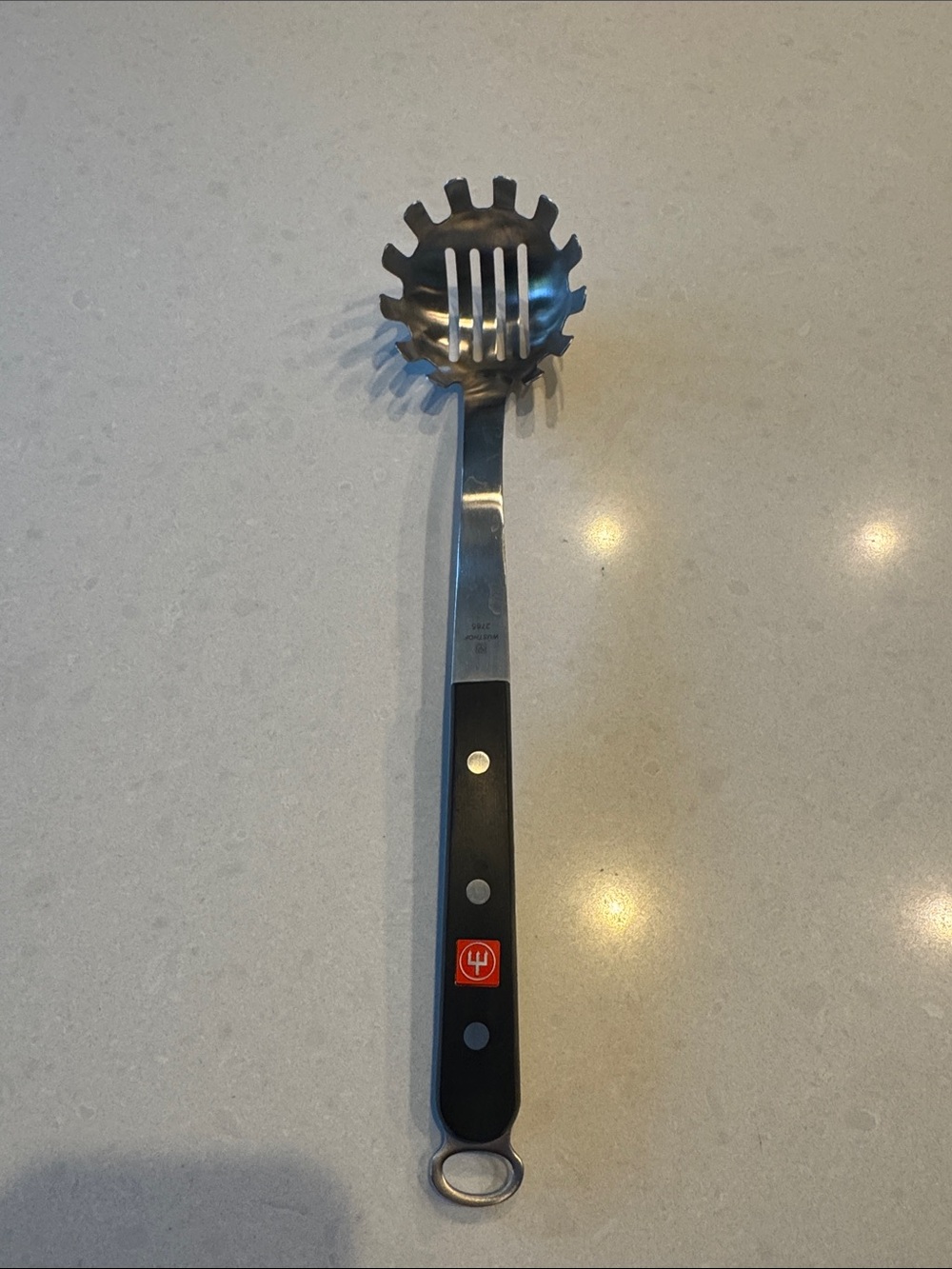 Wusthof Black and Silver Stainless Steel Pasta Server